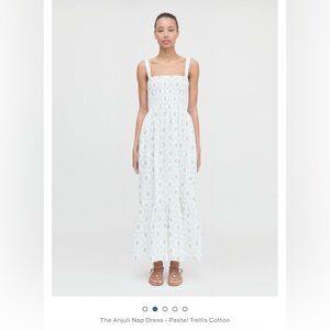 Pastel Trellis Cotton Dress anjuli hill house XS